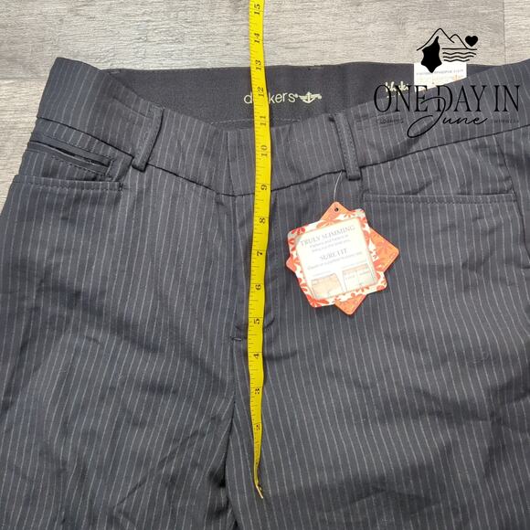 Dockers Truly Slimming Pinstripe Straight Leg Pants Size 10S - Picture 4 of 6